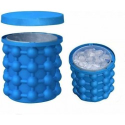 Παγοδοχείο Ice Cube Σιλικόνης Μπλε 12x13cm - Ice cube maker genie